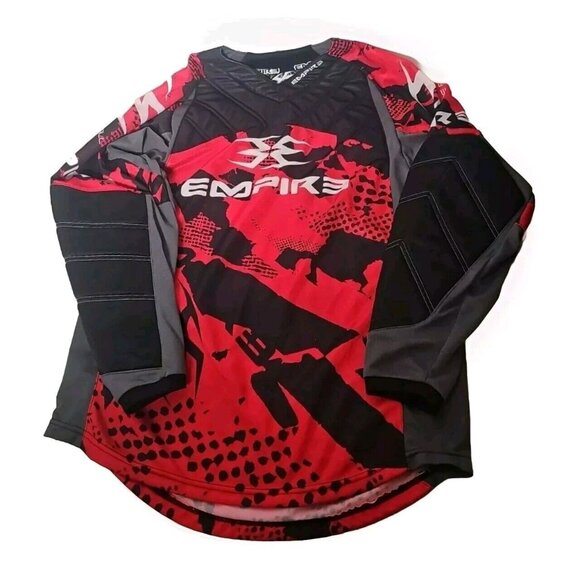 Empire Prevail Paintball Jersey Mens SIZE LARGE Red Padded Performance Equipment - Picture 1 of 6